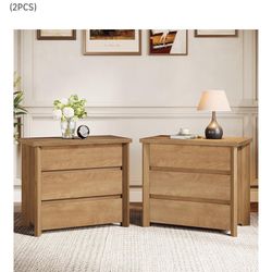 Brand New In Box 3 Dresser Drawer Nightstand Side Table 