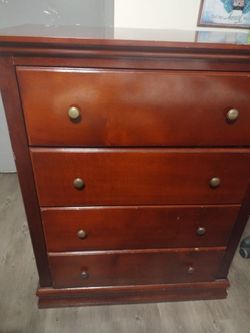 Wooden Dresser W/4 Drawers & Made In Indonesia 