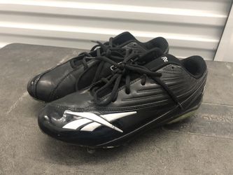 Reebok RB603KTS Men’s Black Leather Cleats Size 10.5