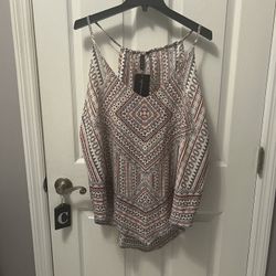 NWT 2X Handkerchief Hem Strappy Tank