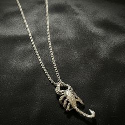 Y2K Silver Scorpion Chain 24in