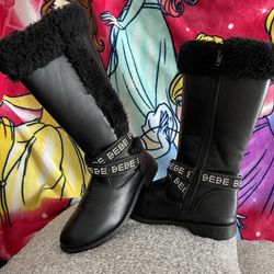 Bebe Bkack Knee Boots Size 1