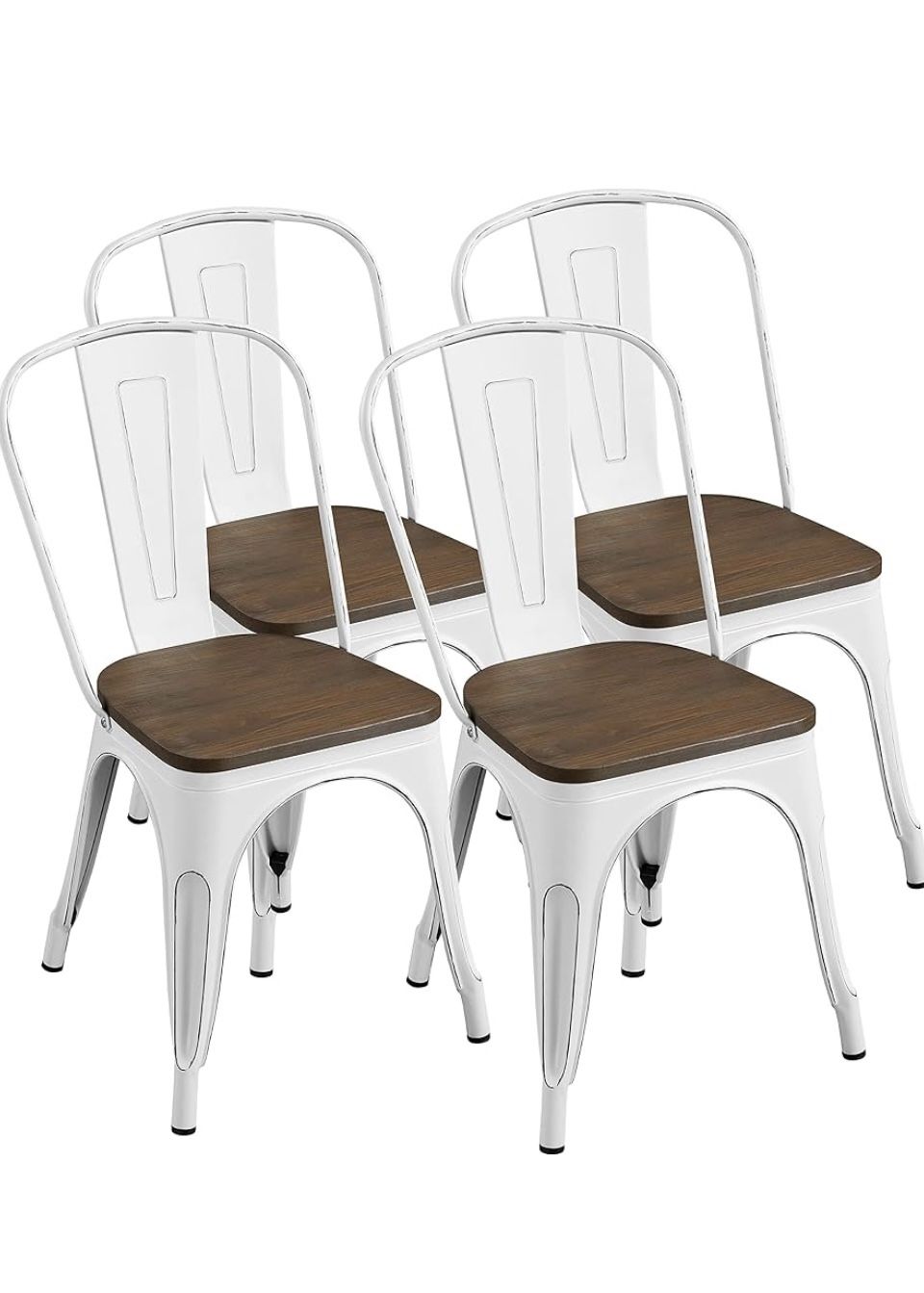 Set of 4 Metal Dining Chairs