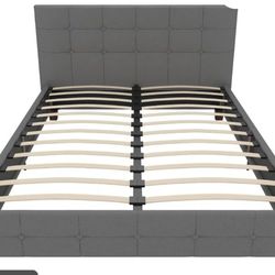 Queen Upholstered Platform Bed Frame 