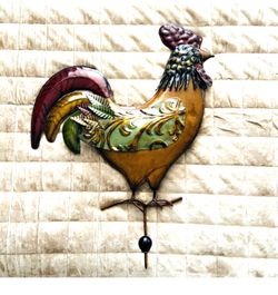 Metal Rooster Utility Hook