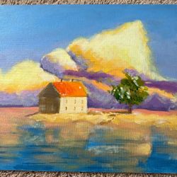 Painting of Dreamy House Landscape