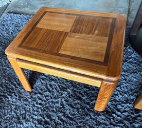Vintage Wood Side Table Set