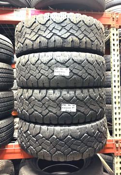 Set of 4 Used Tires LT275/70R18 GOODYEAR WRANGLER DURATRAC KEVLAR 275/70R18 ALL TERRAIN TRUCK JEEP 4X4 TYRES 275 70 18