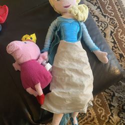 Frozen Elsa and Peppa Pig stuffed animal Disney