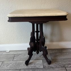 Antique Marble Top Parlor Table