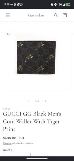 Gucci gg supreme tiger coin wallet