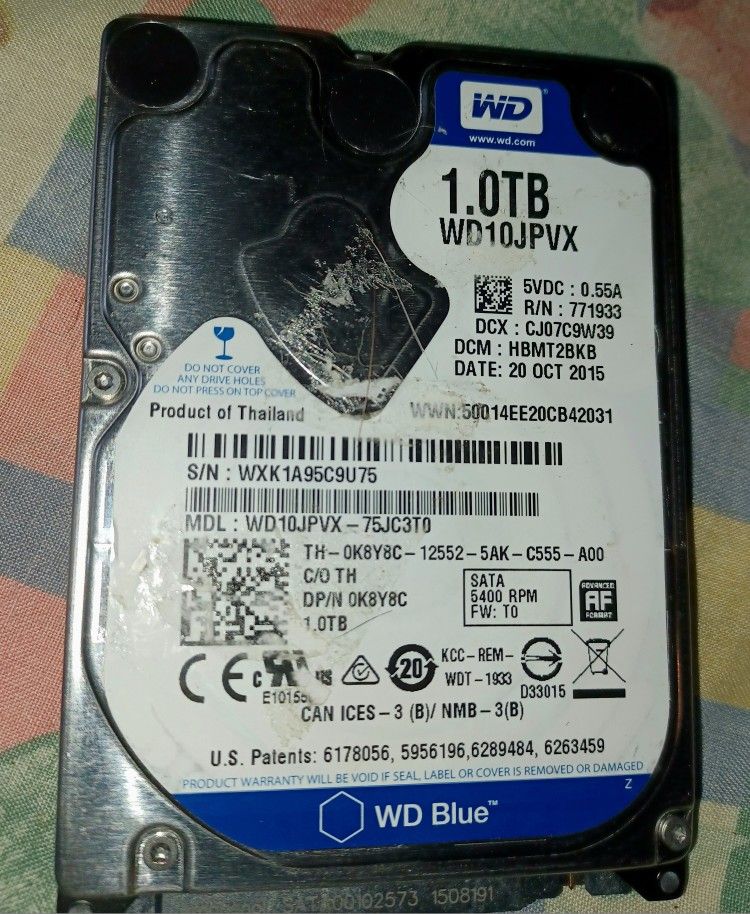 Western Digital WD10JPVX 1TB 2.5" SATA Hard Drive GRADE A