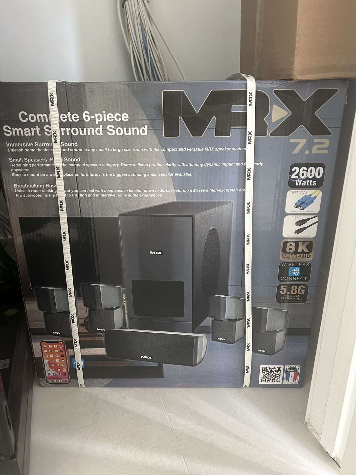 Brand New MRX 2.7 2600 Watt Complete Surround Sound System Speakers