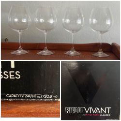 Riedel Crystal Wine Glasses 4 In Box Pinot Noir 