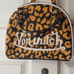 New Von Dutch Cheetah Bowler Bag