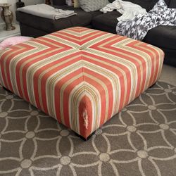 Free Used Living Spaces Fabric Ottoman 