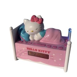 Hello Kitty Pink Dyal Alarm Clock Radio Night Light Cute kids Room Decor