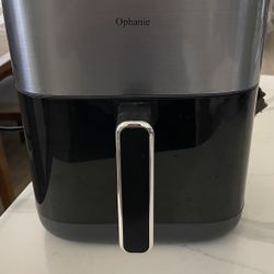 Ophanie Uniform heating Air Fryer with Viewing Window,6Quart,1700W,Gray