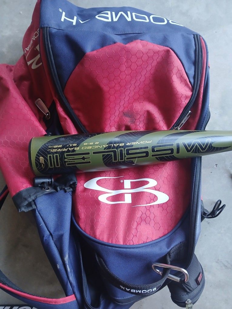 Stinger MISSILE 2 BAT-3 BALANCED BARREL BAT BAG AND 8 HARDBALLS. DUCO SUNGLASSES
