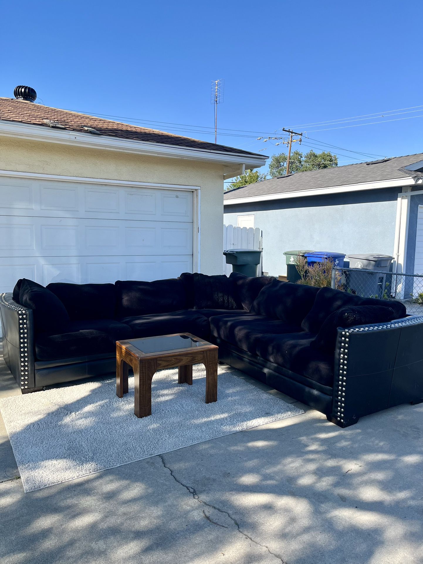 Black Sectional Couch Sofa