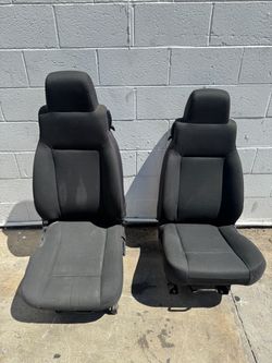 Jeep Wrangler TJ Front Driver and Passenger Seat Dark Grey OEM 03 through 06