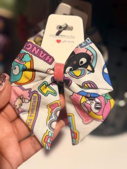 Handmade Sanrio Print Fabric Hair Bow