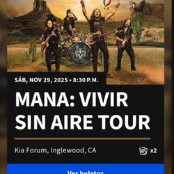Mana Vivir Sin Aire Tour Tickets! 