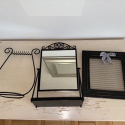 Mirror, Earring hanger, Jewelry stand ($50 all)