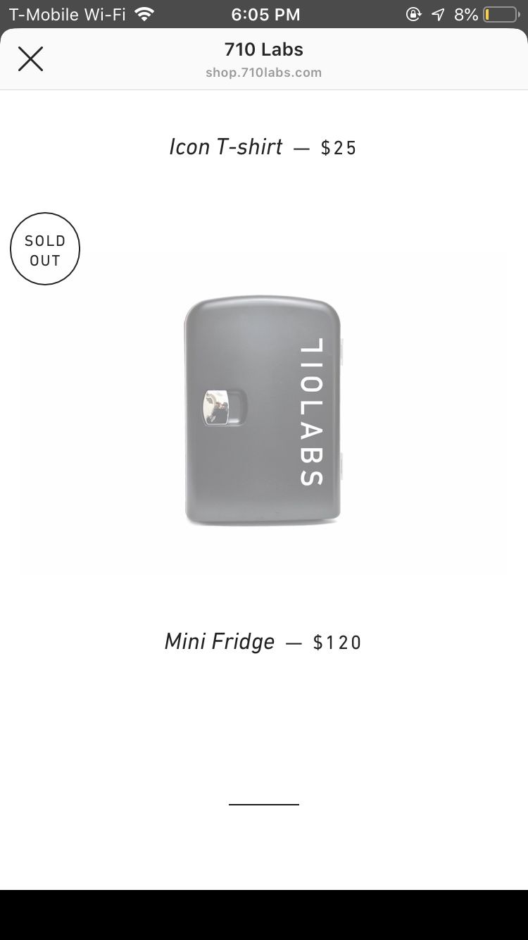 710 Labs mini fridge