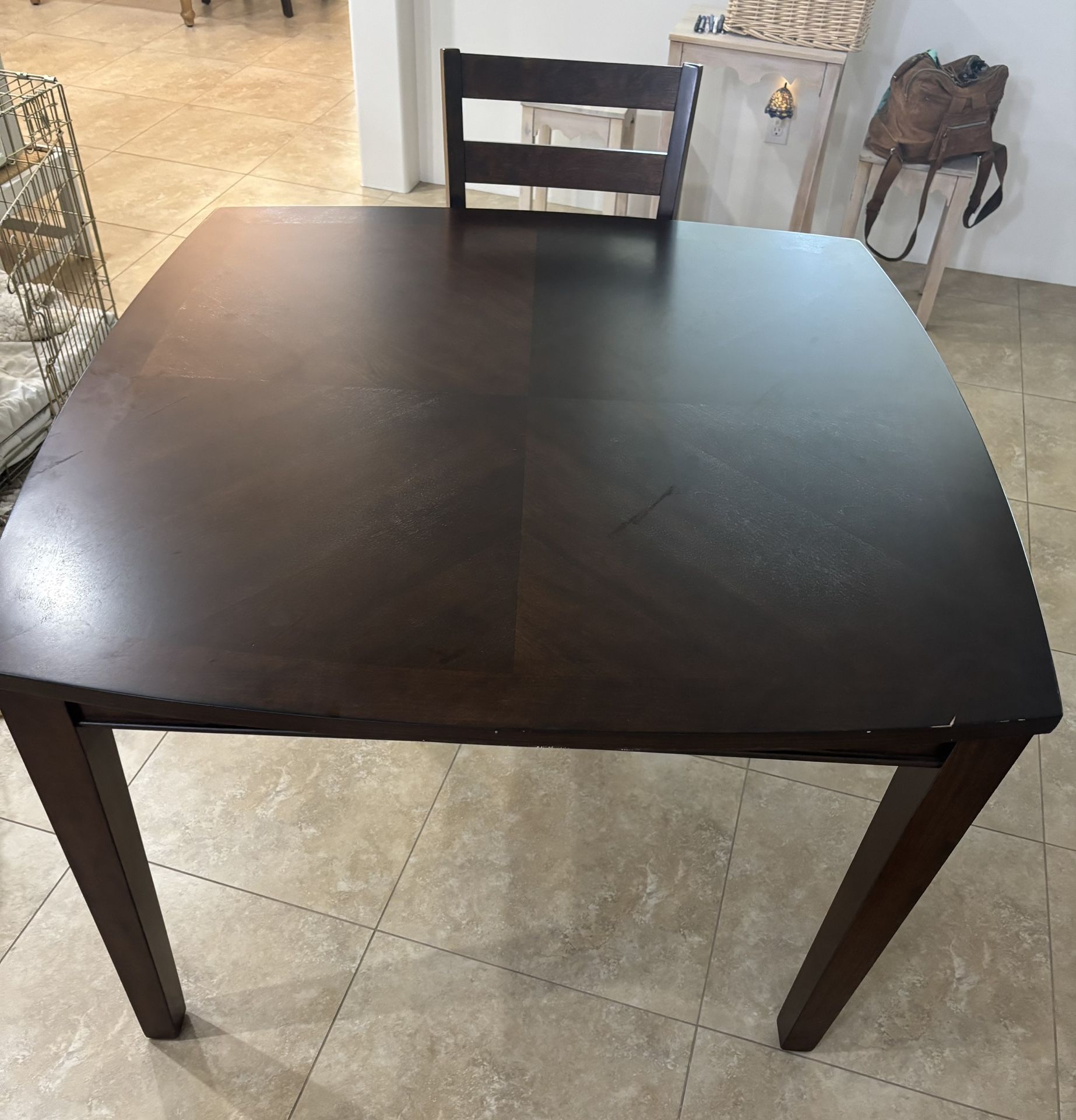Wooden Dining Table And 4 Chairs