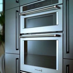 New Stainless Steel Kitchen Aid 30” Como Microwave Oven Convection
