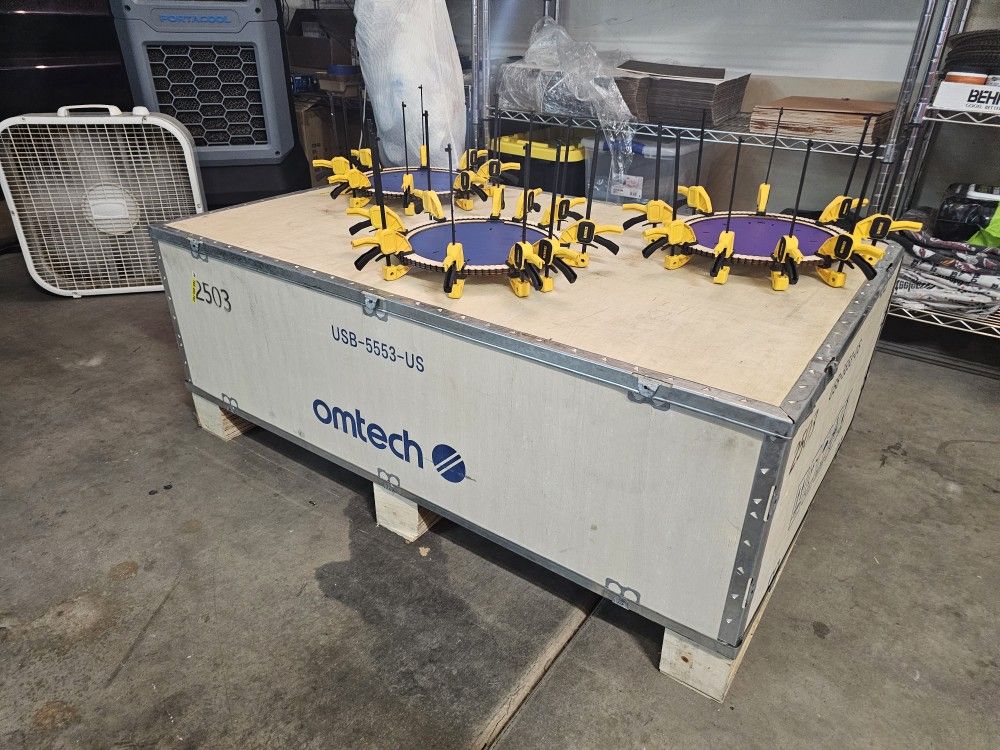 OMTech Polar+ 55W Desktop CO2 Laser Engraver and Cutter with Two Rotary Axes