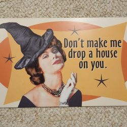 Small Spicy Witch Vintage Metal Sign 6 X 10