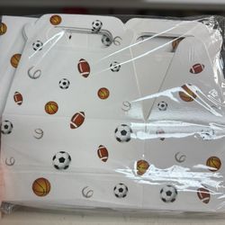 Sports, Cow Print, Paw Print, And Polka Dot Favor Boxes 