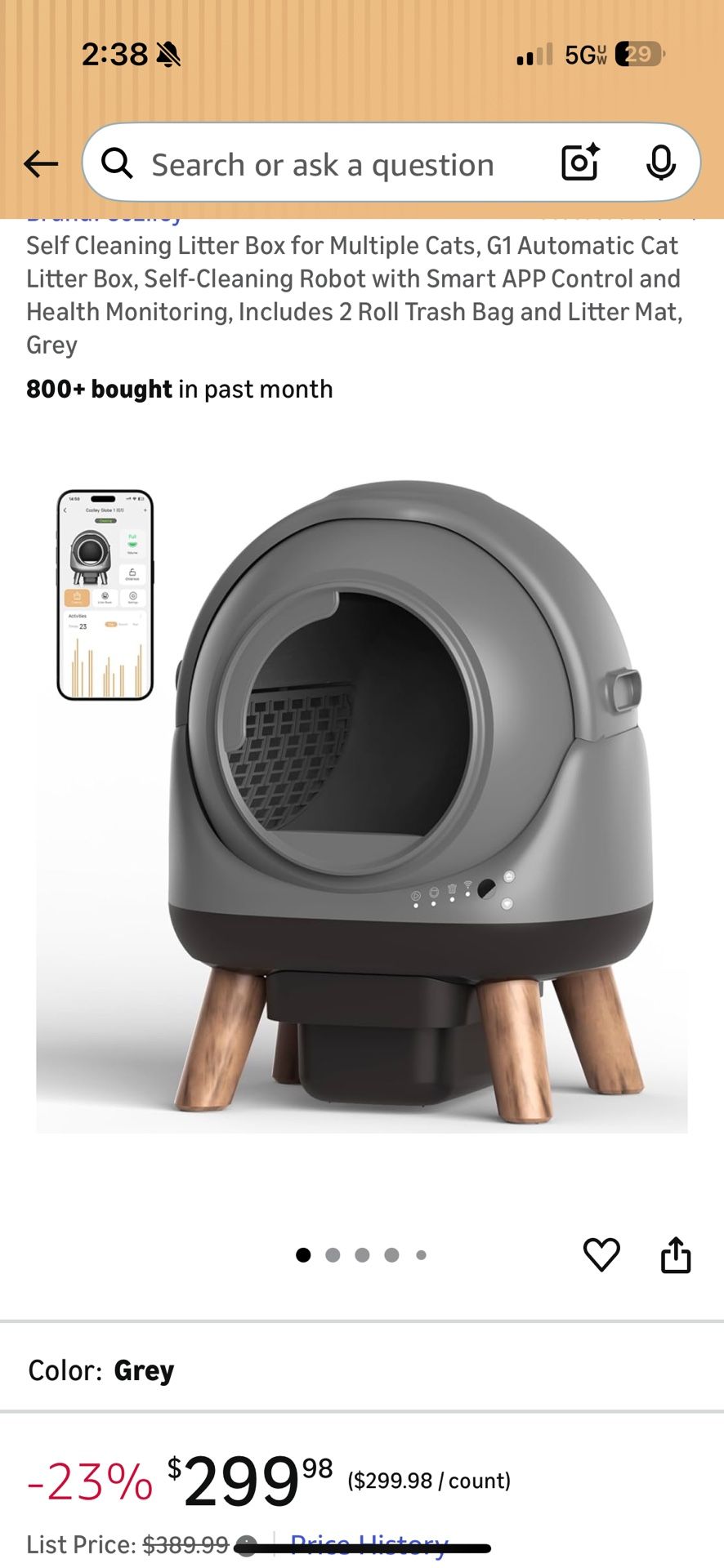 Self Cleaning Litter box