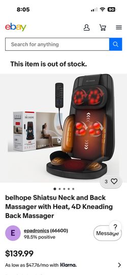 Shiatsu Neck / Back Massage Cushion