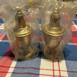 Pair of Sterling Silver Salt & Pepper Shakers w/ Lightly Weighted Bases, Marked