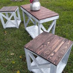 Rustic farmhouse style furniture- 3pcs