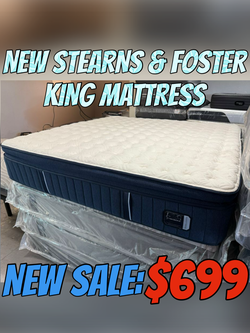 NEW STEARNS & FOSTER KING MATTRESS