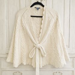 Boston Proper Vintage Cream Knit Shawl Sz: Medium NWOT Easter shawl One Size Fits Most