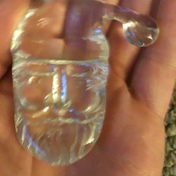 Santa Claus Glass Ornament