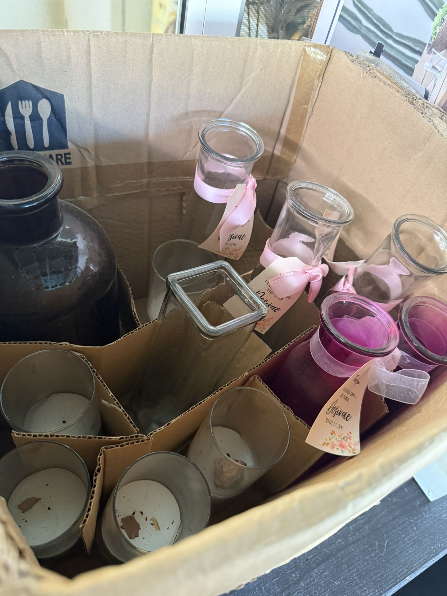 Box Random Glass For Centerpieces