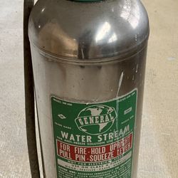Reusable 2 Gallon Water Fire Extinguisher, All Stainless Steel, Works Great