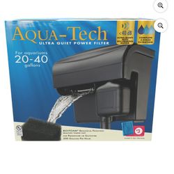 Aqua-Tech Ultra Quiet Power Filter, For Aquariums 20-40 Gallons