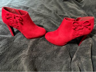 Red booties size 5.5 new no box