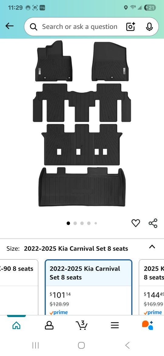 2023 Kia Carnival All Weather Mats