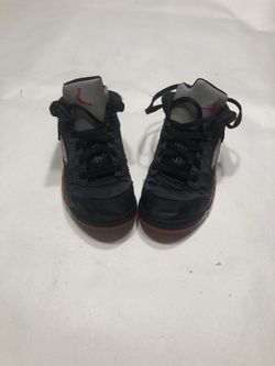 Toddlers Nike Air Jordan Retro 5 Satin Black and Red Shoes