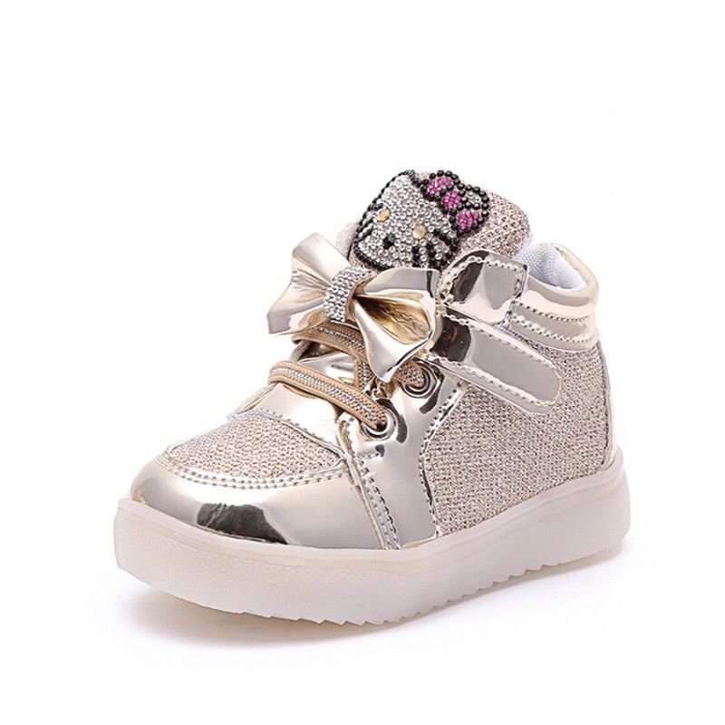 Hello kitty Light Up Sneakers Gold
