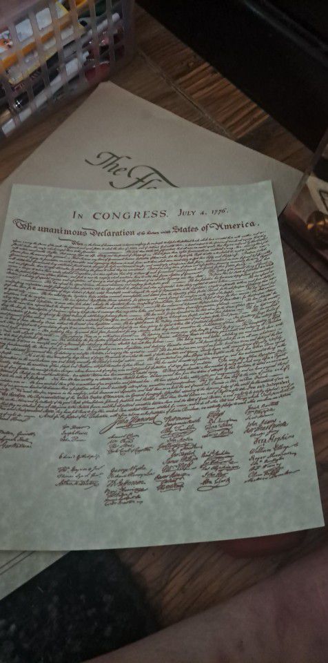 The declaration of independence