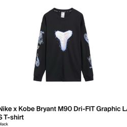 NIKE X KOBE BRYANT M90 DRI-FIT GRAPHIC LONG SLEEVE T-SHIRT IM7748-010 SMALL,XL